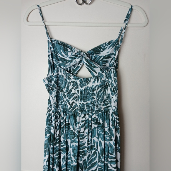 Boho High Waist Tropical Print cut out Summer Twist Front Backless dress - Picture 6 of 9